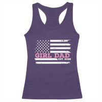 Dad Of Girl Est. 2026 Racerback Tank Top Daddy Fathers Day USA Flag - Wonder Print Shop