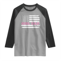 Dad Of Girl Est. 2026 Raglan Shirt Daddy Fathers Day USA Flag - Wonder Print Shop