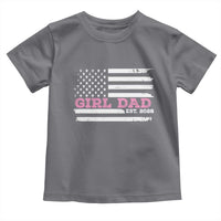 Dad Of Girl Est. 2026 Toddler T Shirt Daddy Fathers Day USA Flag - Wonder Print Shop