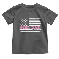 Dad Of Girl Est. 2026 Toddler T Shirt Daddy Fathers Day USA Flag - Wonder Print Shop