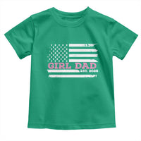Dad Of Girl Est. 2026 Toddler T Shirt Daddy Fathers Day USA Flag - Wonder Print Shop