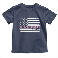 Dad Of Girl Est. 2026 Toddler T Shirt Daddy Fathers Day USA Flag - Wonder Print Shop