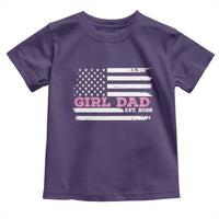 Dad Of Girl Est. 2026 Toddler T Shirt Daddy Fathers Day USA Flag - Wonder Print Shop