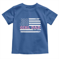Dad Of Girl Est. 2026 Toddler T Shirt Daddy Fathers Day USA Flag - Wonder Print Shop