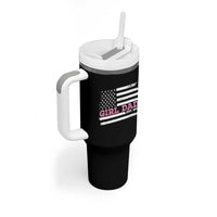 Dad Of Girl Est. 2026 Tumbler With Handle Daddy Fathers Day USA Flag - Wonder Print Shop