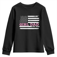 Dad Of Girl Est. 2026 Youth Sweatshirt Daddy Fathers Day USA Flag - Wonder Print Shop