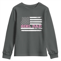 Dad Of Girl Est. 2026 Youth Sweatshirt Daddy Fathers Day USA Flag - Wonder Print Shop