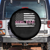 Dad Of Girl Est. 2022 Spare Tire Cover Father Girl To Be 2022 Daddy Fathers Day USA Flag - Wonder Print Shop