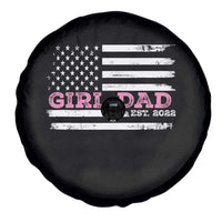 Dad Of Girl Est. 2022 Spare Tire Cover Father Girl To Be 2022 Daddy Fathers Day USA Flag - Wonder Print Shop