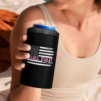 Dad Of Girl Est. 2022 4 in 1 Can Cooler Tumbler Father Girl To Be 2022 Daddy Fathers Day USA Flag - Wonder Print Shop
