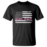 Dad Of Girl Est. 2022 T Shirt Father Girl To Be 2022 Daddy Fathers Day USA Flag - Wonder Print Shop