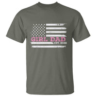 Dad Of Girl Est. 2022 T Shirt Father Girl To Be 2022 Daddy Fathers Day USA Flag - Wonder Print Shop