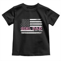 Dad Of Girl Est. 2022 Toddler T Shirt Father Girl To Be 2022 Daddy Fathers Day USA Flag - Wonder Print Shop