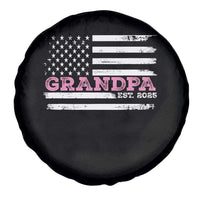 Grandpa Of Girl Est. 2025 Spare Tire Cover Fathers Day USA Flag - Wonder Print Shop