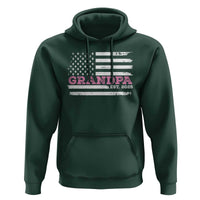 Grandpa Of Girl Est. 2025 Hoodie Fathers Day USA Flag - Wonder Print Shop