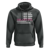 Grandpa Of Girl Est. 2025 Hoodie Fathers Day USA Flag - Wonder Print Shop