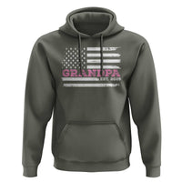 Grandpa Of Girl Est. 2025 Hoodie Fathers Day USA Flag - Wonder Print Shop
