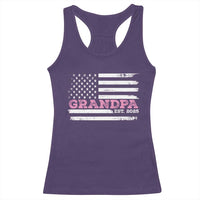 Grandpa Of Girl Est. 2025 Racerback Tank Top Fathers Day USA Flag - Wonder Print Shop