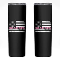 Grandpa Of Girl Est. 2025 Skinny Tumbler Fathers Day USA Flag - Wonder Print Shop
