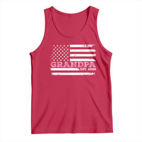 Grandpa Of Girl Est. 2025 Tank Top Fathers Day USA Flag - Wonder Print Shop