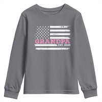 Grandpa Of Girl Est. 2025 Youth Sweatshirt Fathers Day USA Flag - Wonder Print Shop