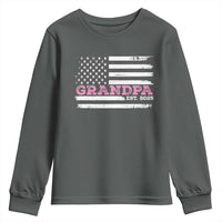 Grandpa Of Girl Est. 2025 Youth Sweatshirt Fathers Day USA Flag - Wonder Print Shop