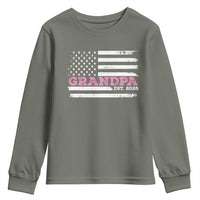 Grandpa Of Girl Est. 2025 Youth Sweatshirt Fathers Day USA Flag - Wonder Print Shop