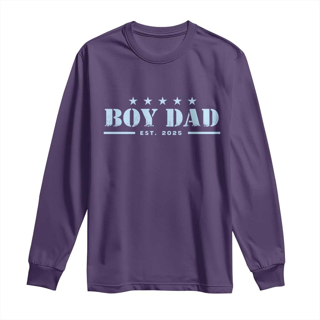 Boy Dad Est 2025 Long Sleeve Shirt Expect Baby Boy Son Father 2025
