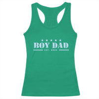 Boy Dad Est 2025 Racerback Tank Top Expect Baby Boy Son Father 2025