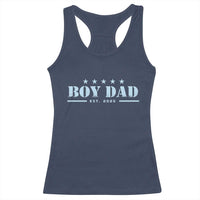Boy Dad Est 2025 Racerback Tank Top Expect Baby Boy Son Father 2025