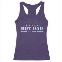 Boy Dad Est 2025 Racerback Tank Top Expect Baby Boy Son Father 2025