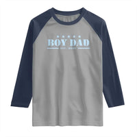 Boy Dad Est 2025 Raglan Shirt Expecting Baby Boy 2025