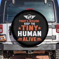Funny New Dad Spare Tire Cover First Time Father Grandpa Keep Tiny Human Alive
