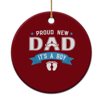 New Dad It's a Boy Ceramic Ornament Newborn Daddy Father Baby Boy Son - Wonder Print Shop