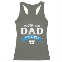 New Dad It's a Boy Racerback Tank Top Newborn Daddy Father Baby Boy Son
