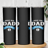 New Dad It's a Boy Skinny Tumbler Newborn Daddy Father Baby Boy Son