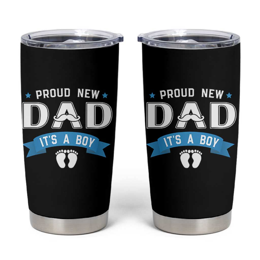 New Dad It's a Boy Tumbler Cup Newborn Daddy Father Baby Boy Son