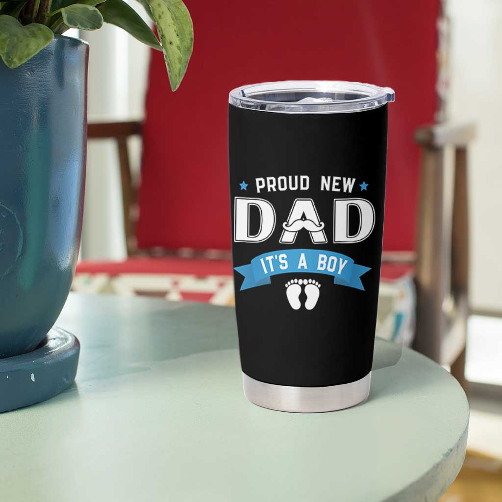 New Dad It's a Boy Tumbler Cup Newborn Daddy Father Baby Boy Son