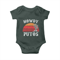 Howdy Putos Baby Onesie Funny Cactus Retro Vintage