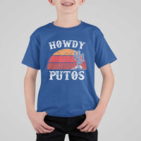 Howdy Putos T Shirt For Kid Funny Cactus Retro Vintage