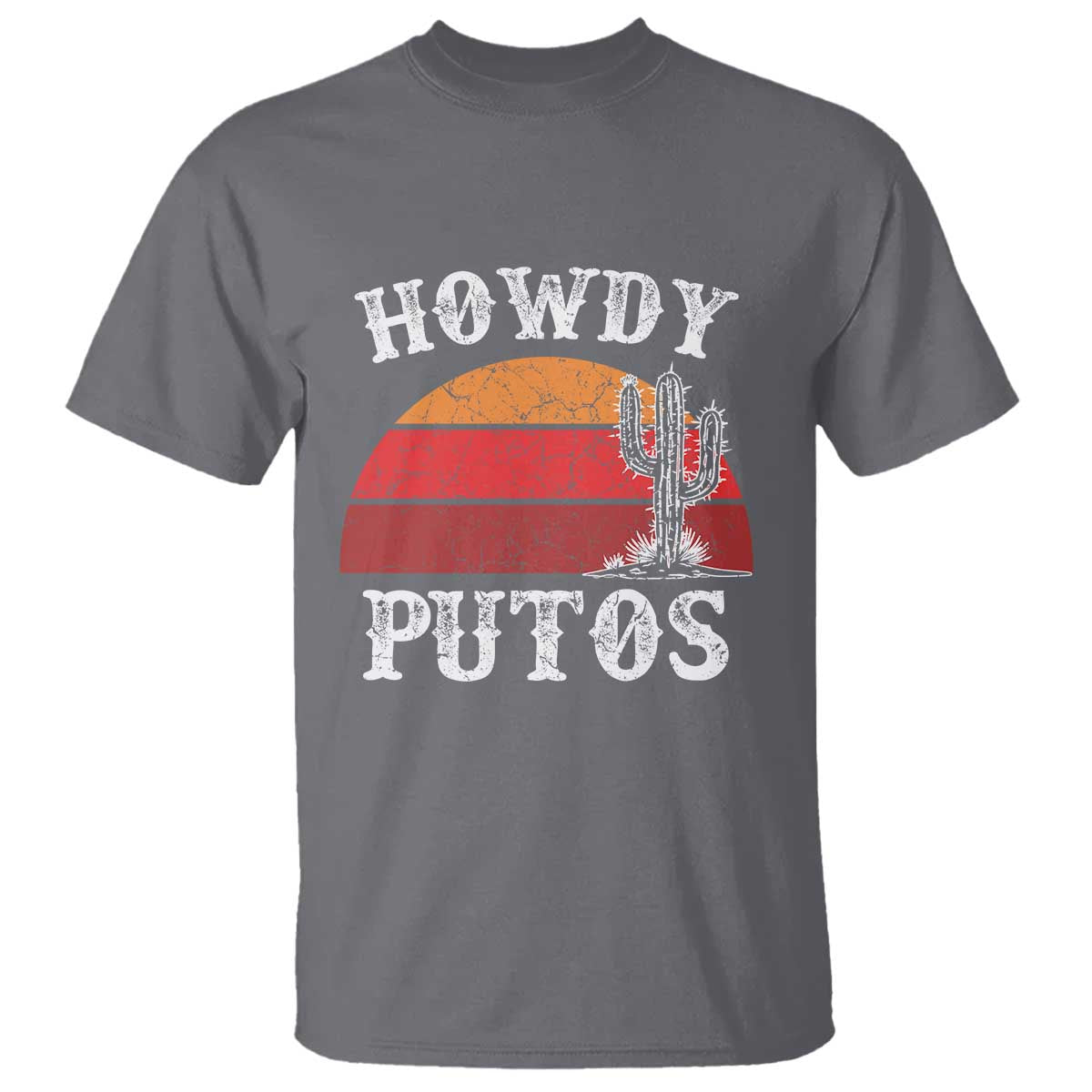 Howdy Putos T Shirt Funny Cactus Retro Vintage