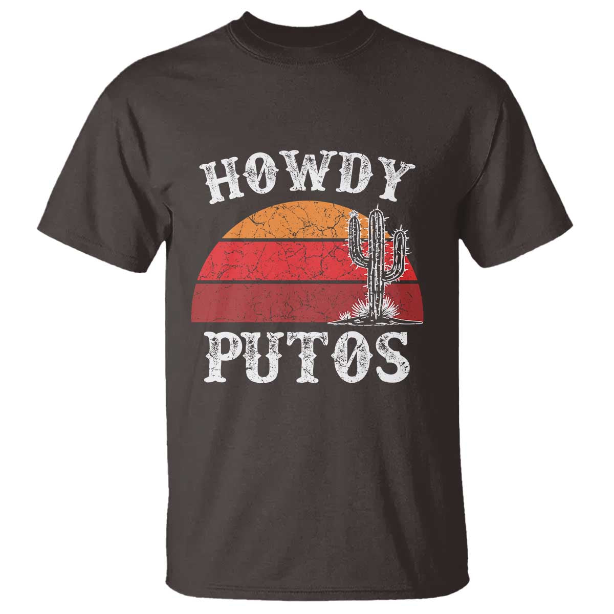 Howdy Putos T Shirt Funny Cactus Retro Vintage