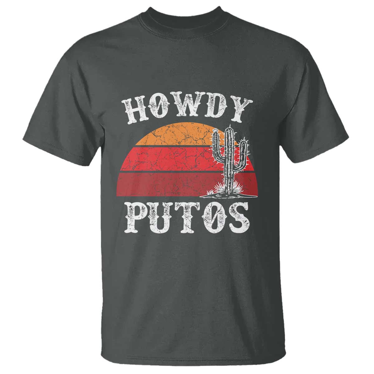 Howdy Putos T Shirt Funny Cactus Retro Vintage