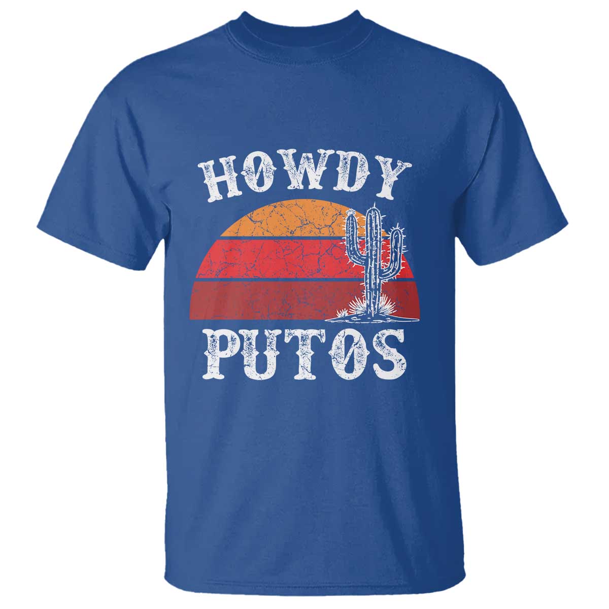 Howdy Putos T Shirt Funny Cactus Retro Vintage