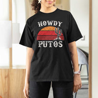 Howdy Putos T Shirt For Women Funny Cactus Retro Vintage