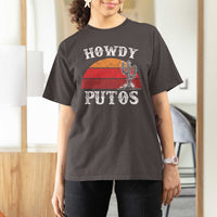 Howdy Putos T Shirt For Women Funny Cactus Retro Vintage