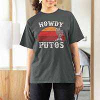 Howdy Putos T Shirt For Women Funny Cactus Retro Vintage