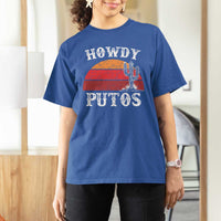 Howdy Putos T Shirt For Women Funny Cactus Retro Vintage