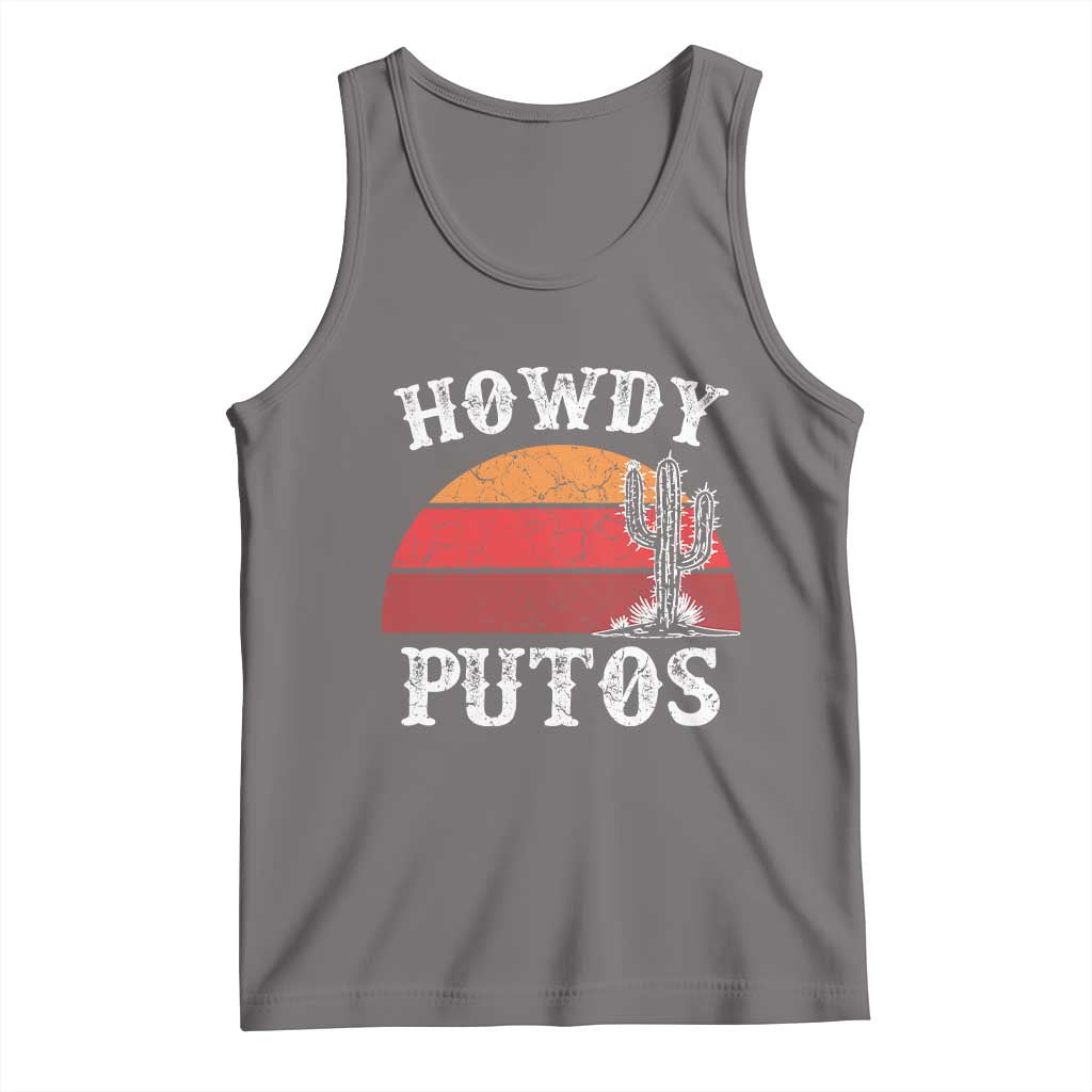 Howdy Putos Tank Top Funny Cactus Retro Vintage