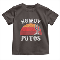 Howdy Putos Toddler T Shirt Funny Cactus Retro Vintage
